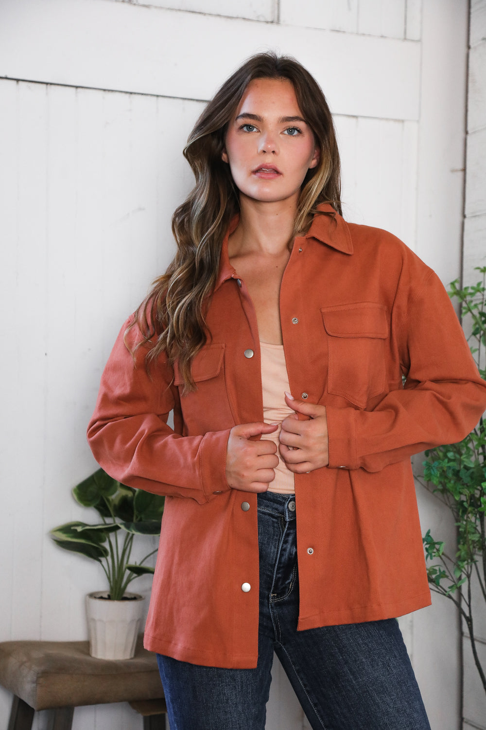Peaceful Threads Burnt Orange Jacket