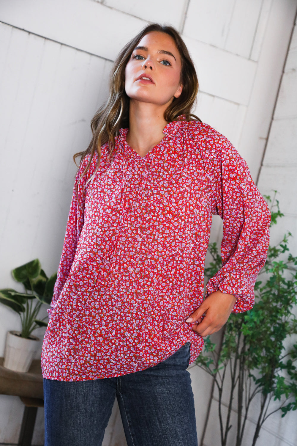 Poppy Daydream Floral Woven Blouse