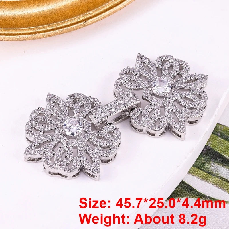 Juya Handmade Designer Decorative Fastener Hooks Clasps for DIY Beadwork Crystal Pearl Jewelry Making Closure Locks Accessories