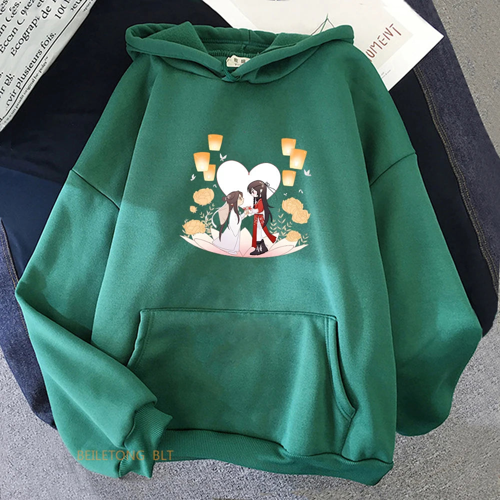 Heaven Official's Blessing Tian Guan Ci Fu TGCF Aesthetic Hoodie WOMEN BL Anime Clothes Sweatshirt Harajuku Korean Style Cartoon
