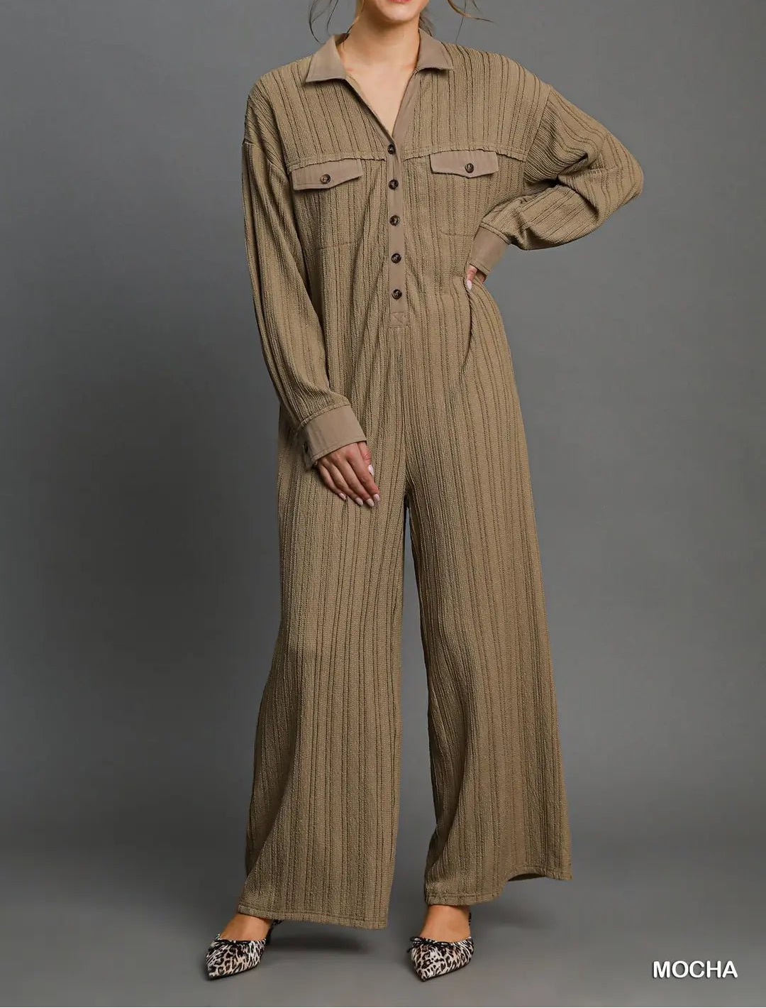 Textured Knit Jumpsuit (NP) - Color options! - Nikki and Co Boutique