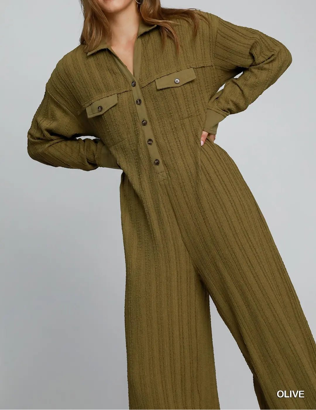 Textured Knit Jumpsuit (NP) - Color options! - Nikki and Co Boutique