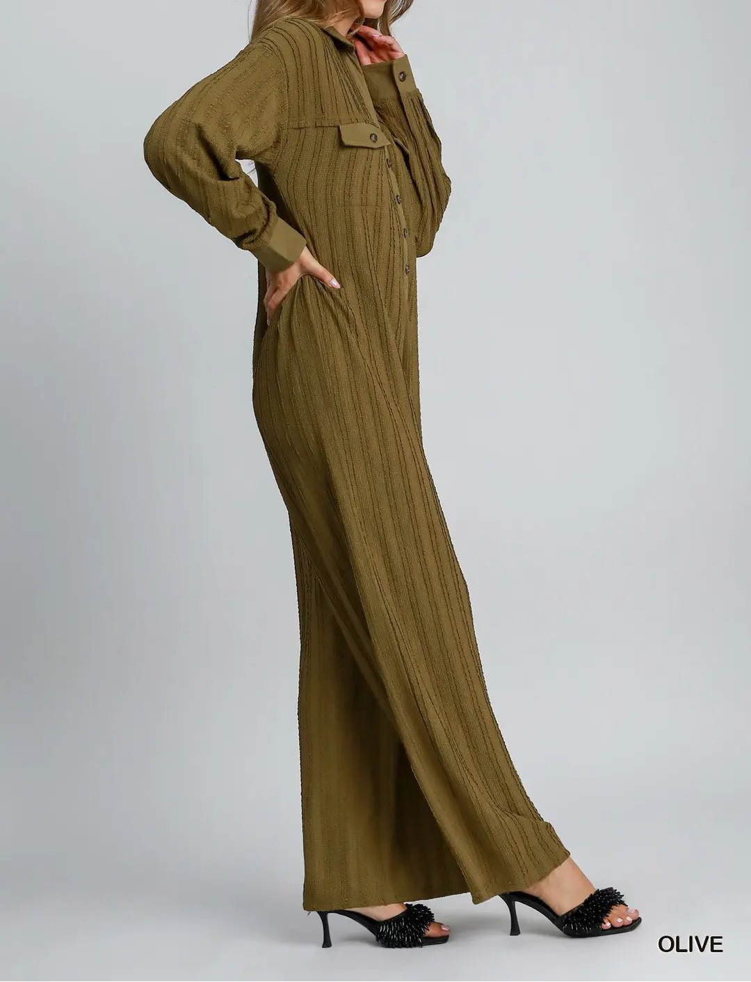 Textured Knit Jumpsuit (NP) - Color options! - Nikki and Co Boutique