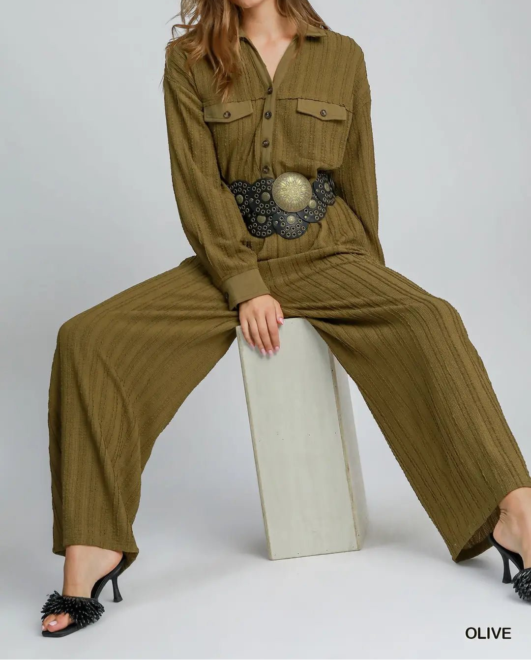 Textured Knit Jumpsuit (NP) - Color options! - Nikki and Co Boutique