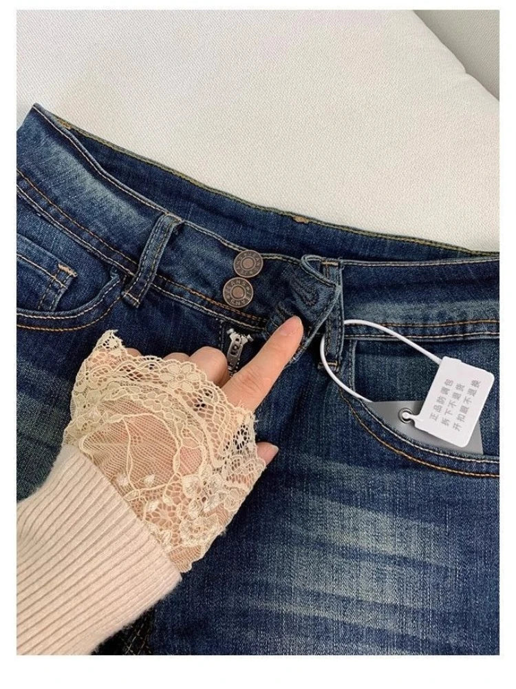 Retro Low Waist Deep Blue Denim Shorts Women Summer Sexy All Match Jean Shorts Pants  Girl Hot Vintage Streewear Bottoms 2025