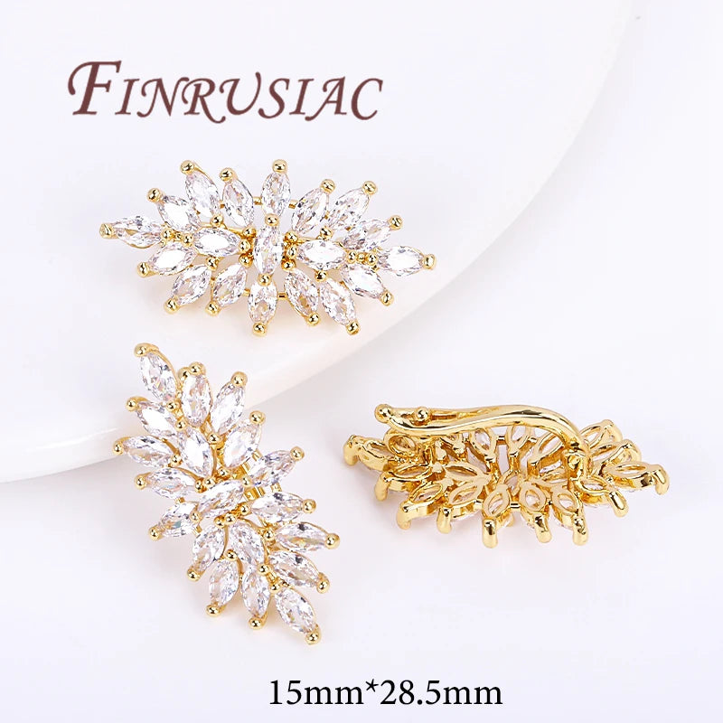 18K Gold Plated Brass Butterfly Clasps For Jewelry,Fasteners For Bracelets,Necklace Clasp Findings,DIY Jewelry Accessories