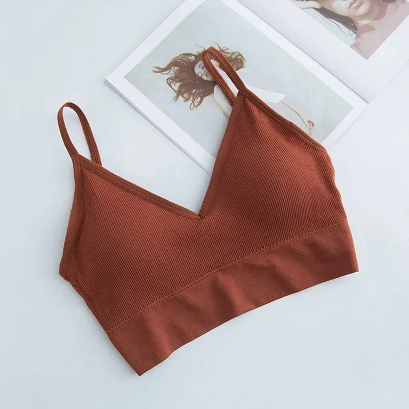 Women Sports Bra Back Bra Quick Dry Padded Sexy Crop Tops Tube Top Female Streetwear Gym Brassiere Top Push Up Sports Bra Tops