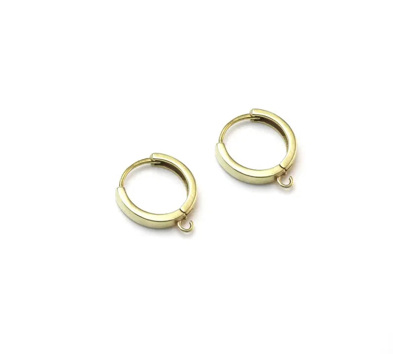 10pcs Brass Ear Hoops, Leverback Earring Hooks, Earrings Making, 17.5x15.5mm, Raw Brass Ear Wire, Jewelry Supplies -R1017