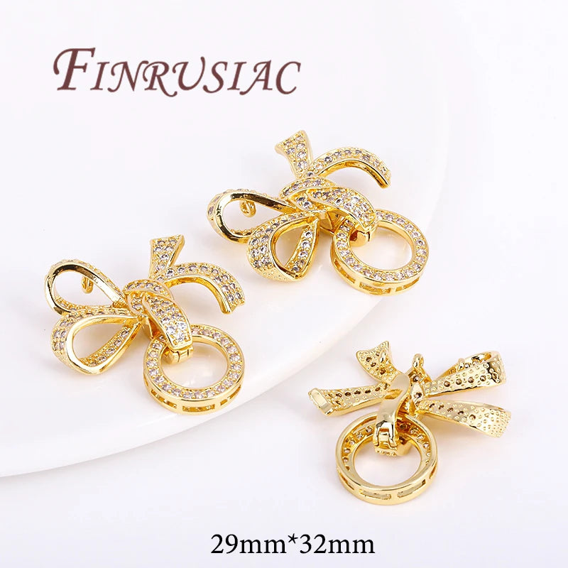 18K Gold Plated Brass Butterfly Clasps For Jewelry,Fasteners For Bracelets,Necklace Clasp Findings,DIY Jewelry Accessories