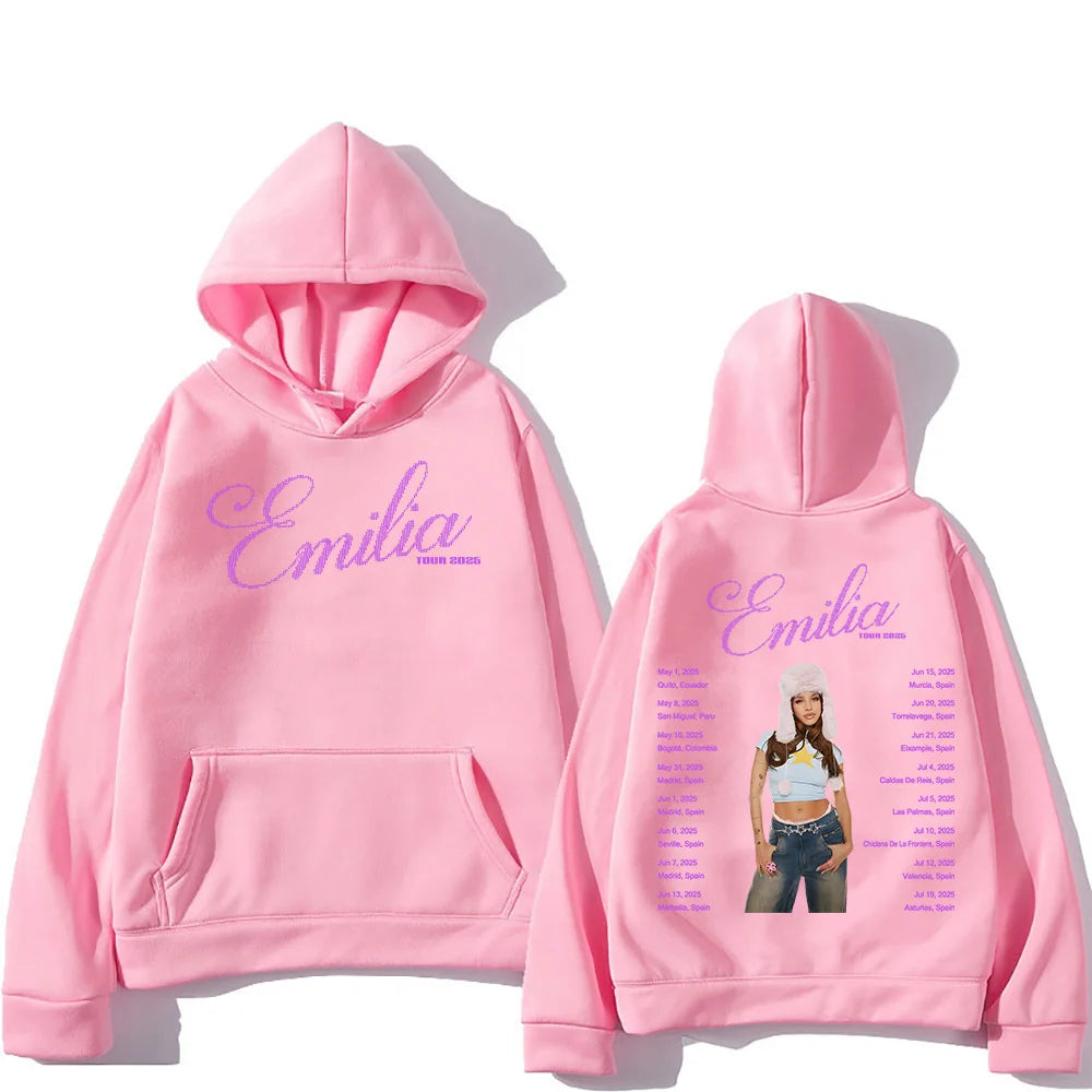 Emilia Mernes Fashion Hoodie Emilia Mernes MP3 Tour 2025 Sweatshirts New Casual Harajuku Aesthetic Pullovers Women Men Y2K Hoody