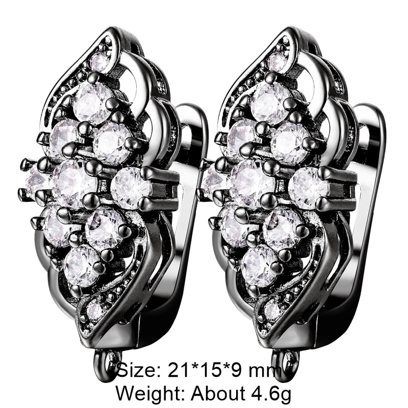 Juya 2Pcs Antiallergic Earwire Fasteners Basic Fixtures Earring Hook Clasps Accessories For DIY Women's Charms Earrings Making