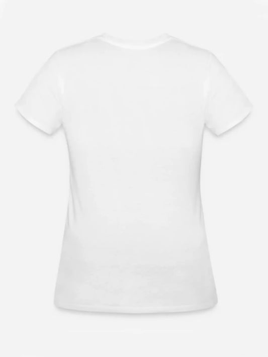 Women's Focused Black Melanin Woman Graphic Print T-Shirt - Empowering Afro Silhouette & Bold Lettering