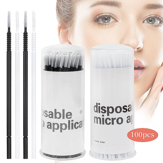 100Pcs Dental Disposable Micro Applicator Brushes Long Head Brush Bendable Sticks for Makeup Dentistry Care Teeth Cleaning Tools