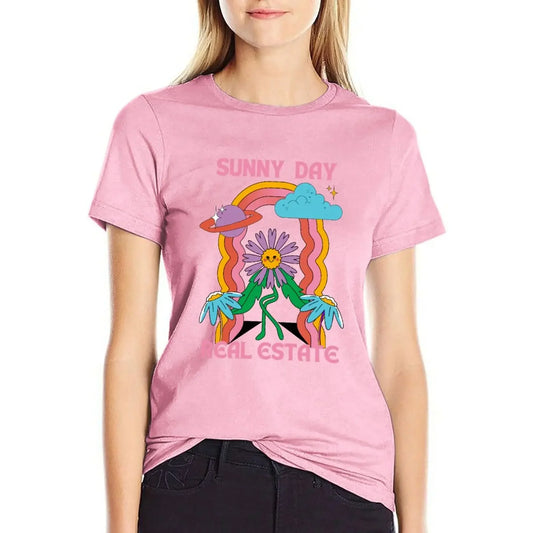 Sunny day real estate T-Shirt cute clothes sweat kawaii clothes t-shirt dress for Women plus size sexy
