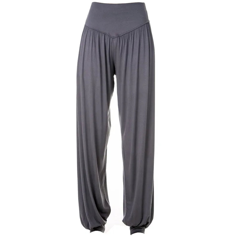 New Casual Loose Leisure Dance Long Modal Pants Loose Sports Pants Soft Women Solid Bloomers Fitness Sports Yoga Pantss