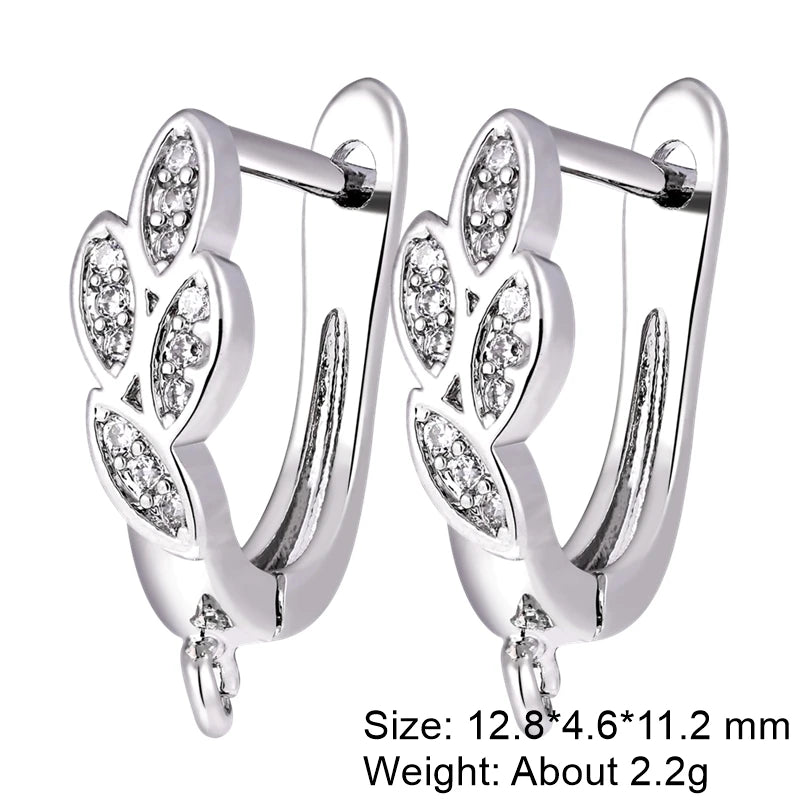 Juya 2Pcs Antiallergic Earwire Fasteners Basic Fixtures Earring Hook Clasps Accessories For DIY Women's Charms Earrings Making