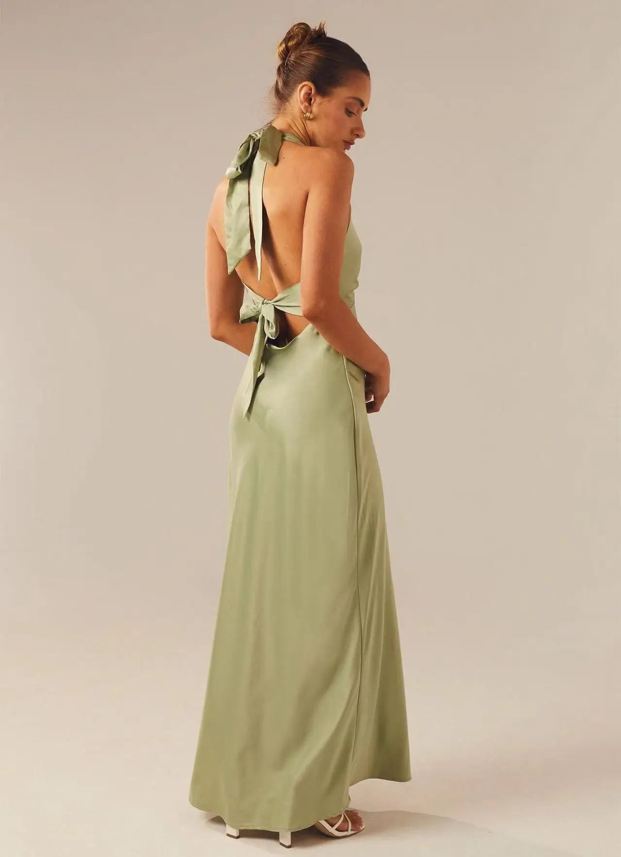 Sega Satin Bridesmaid Dress Long Length Formal Wrap Sexy Bridesmaid Dress Evening Dress Wedding Cocktail Dresses