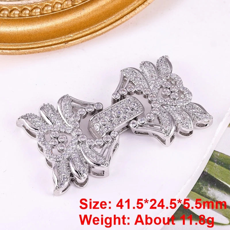 Juya Handmade Designer Decorative Fastener Hooks Clasps for DIY Beadwork Crystal Pearl Jewelry Making Closure Locks Accessories