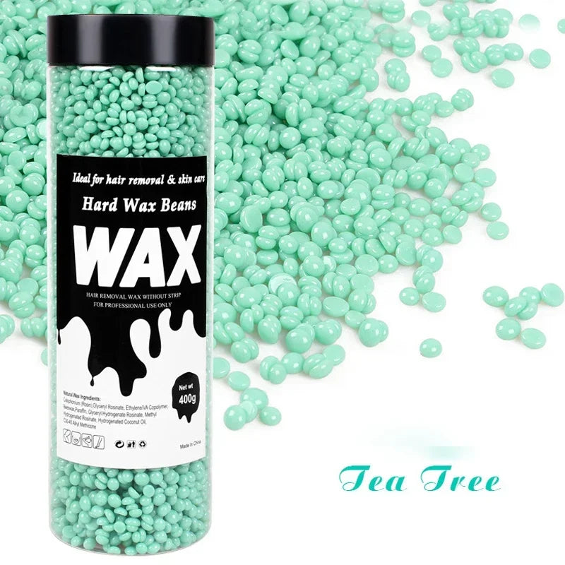 Unisex Painless Hot Film Wax Beans 200g-400g Canning Fast Waxing for Bikini Area Face And Body Hair Removal