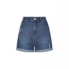 Shorts Jeans Women Streetwear Denims Straight Button Jeans Pockets Spliced Solid High Waist Lady Elegant Short Pants Skinny