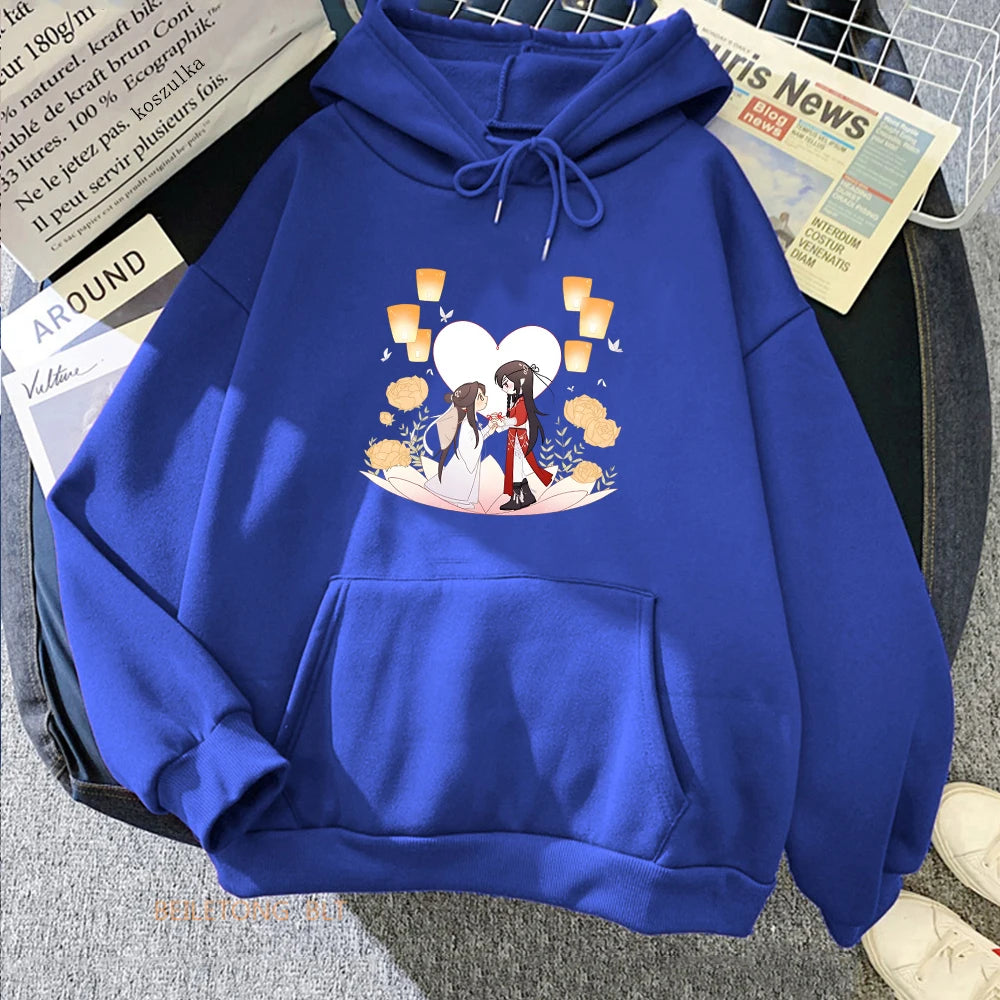 Heaven Official's Blessing Tian Guan Ci Fu TGCF Aesthetic Hoodie WOMEN BL Anime Clothes Sweatshirt Harajuku Korean Style Cartoon