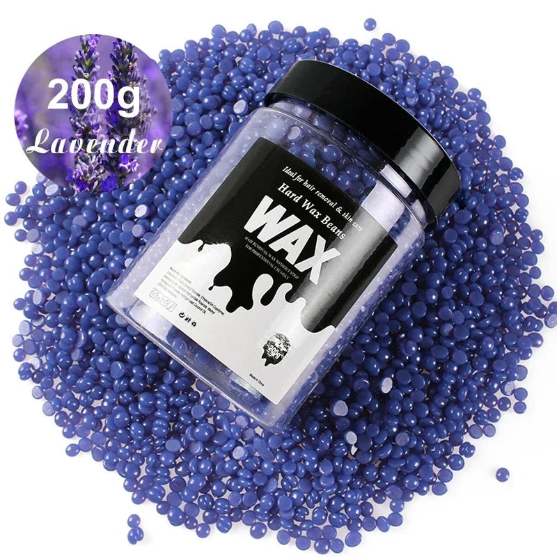 Unisex Painless Hot Film Wax Beans 200g-400g Canning Fast Waxing for Bikini Area Face And Body Hair Removal