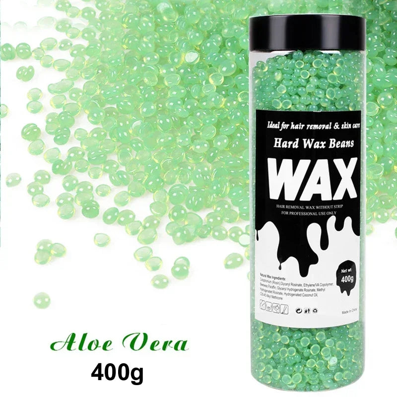 Unisex Painless Hot Film Wax Beans 200g-400g Canning Fast Waxing for Bikini Area Face And Body Hair Removal