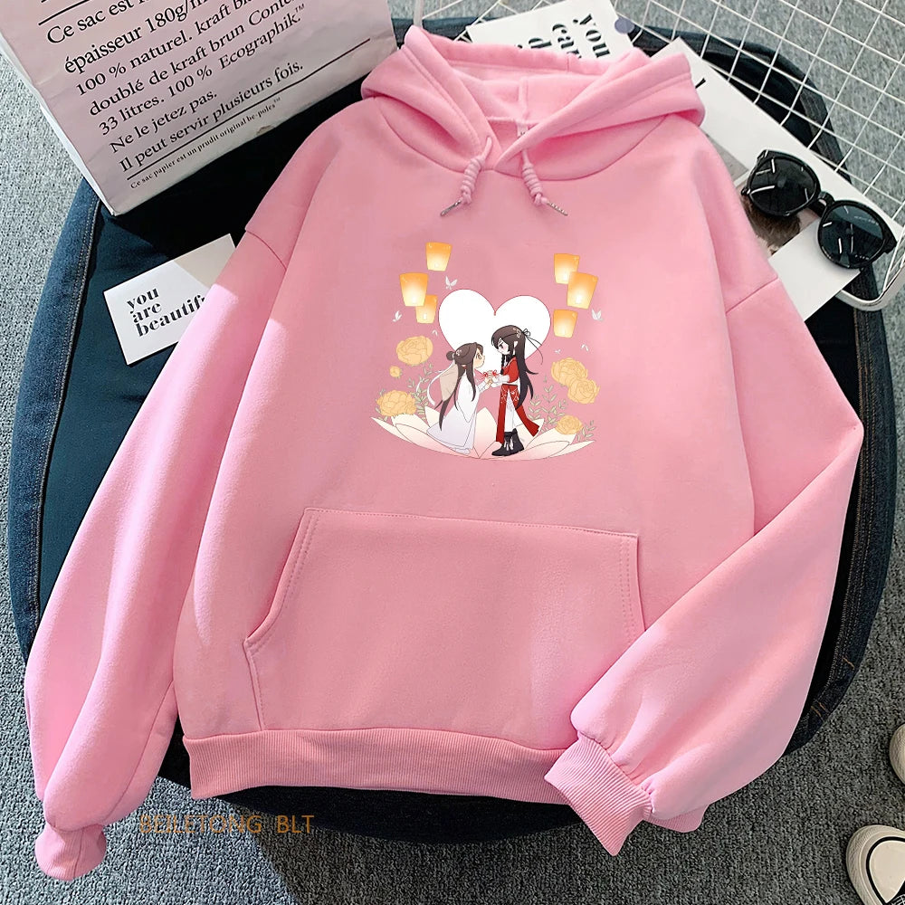 Heaven Official's Blessing Tian Guan Ci Fu TGCF Aesthetic Hoodie WOMEN BL Anime Clothes Sweatshirt Harajuku Korean Style Cartoon