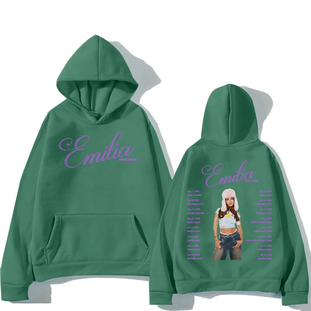Emilia Mernes Fashion Hoodie Emilia Mernes MP3 Tour 2025 Sweatshirts New Casual Harajuku Aesthetic Pullovers Women Men Y2K Hoody