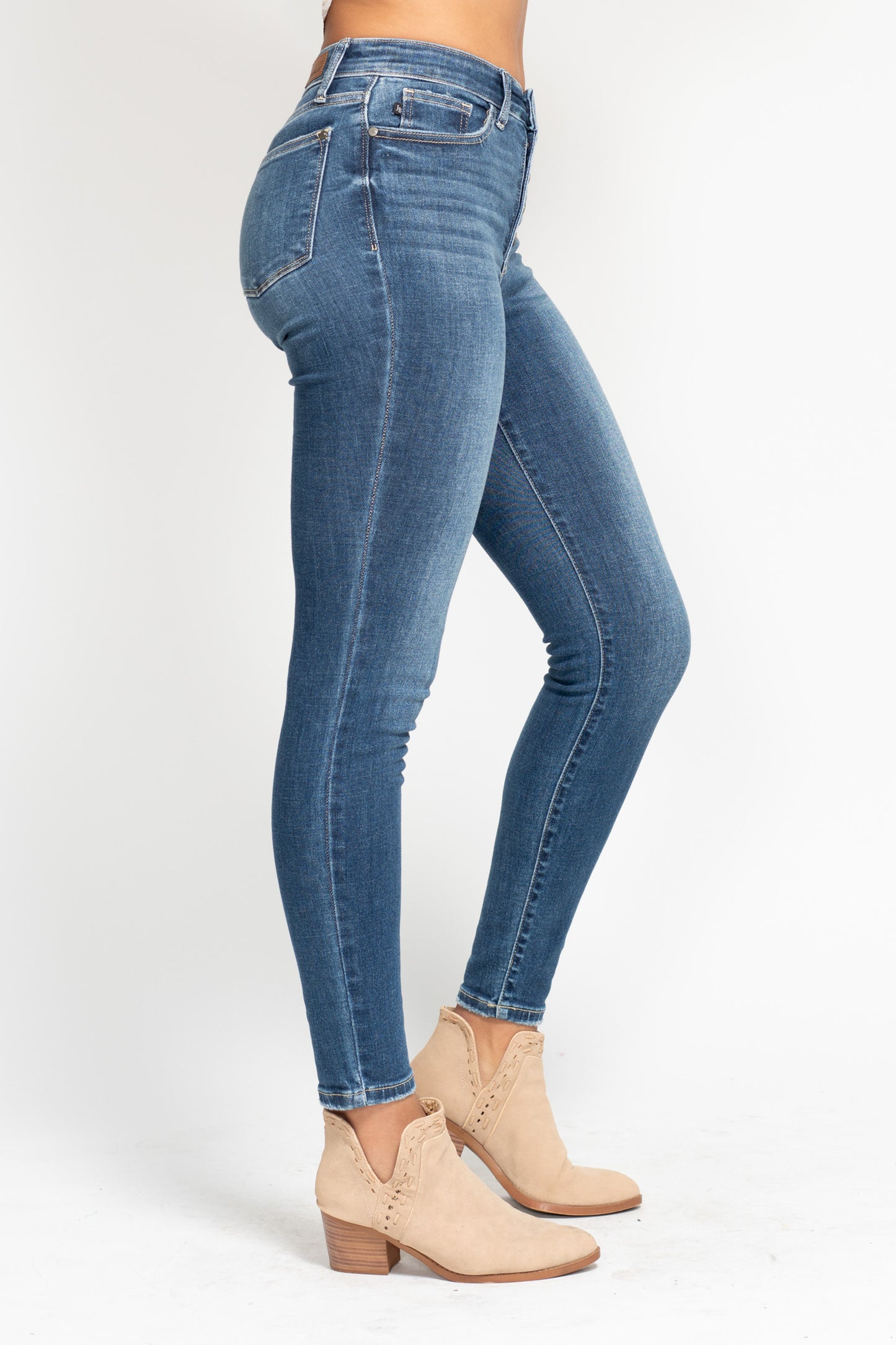 Judy Blue Jeans (NP) - High Waist Button Fly Skinny