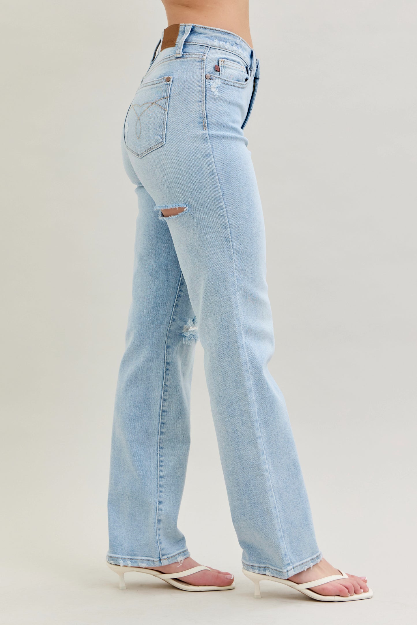 Judy Blue Jeans (NP) - High Waist Destroy & Back Ripped Straight