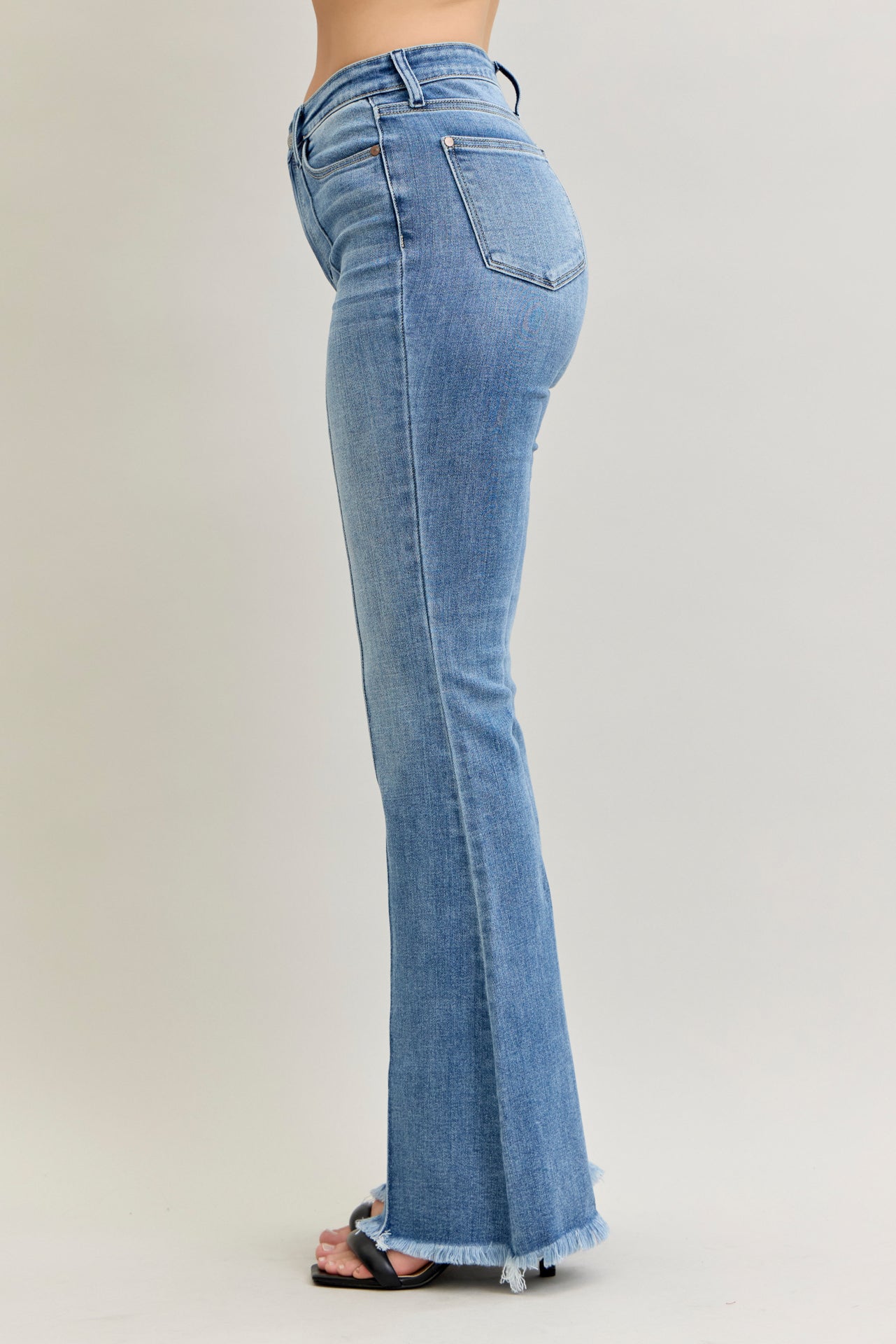 Judy Blue Jeans (NP) - High Waisted Fray Hem Flare