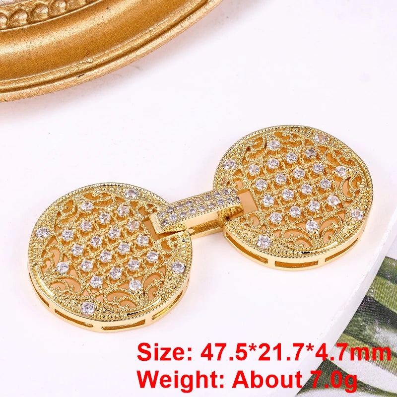Juya Handmade Designer Decorative Fastener Hooks Clasps for DIY Beadwork Crystal Pearl Jewelry Making Closure Locks Accessories