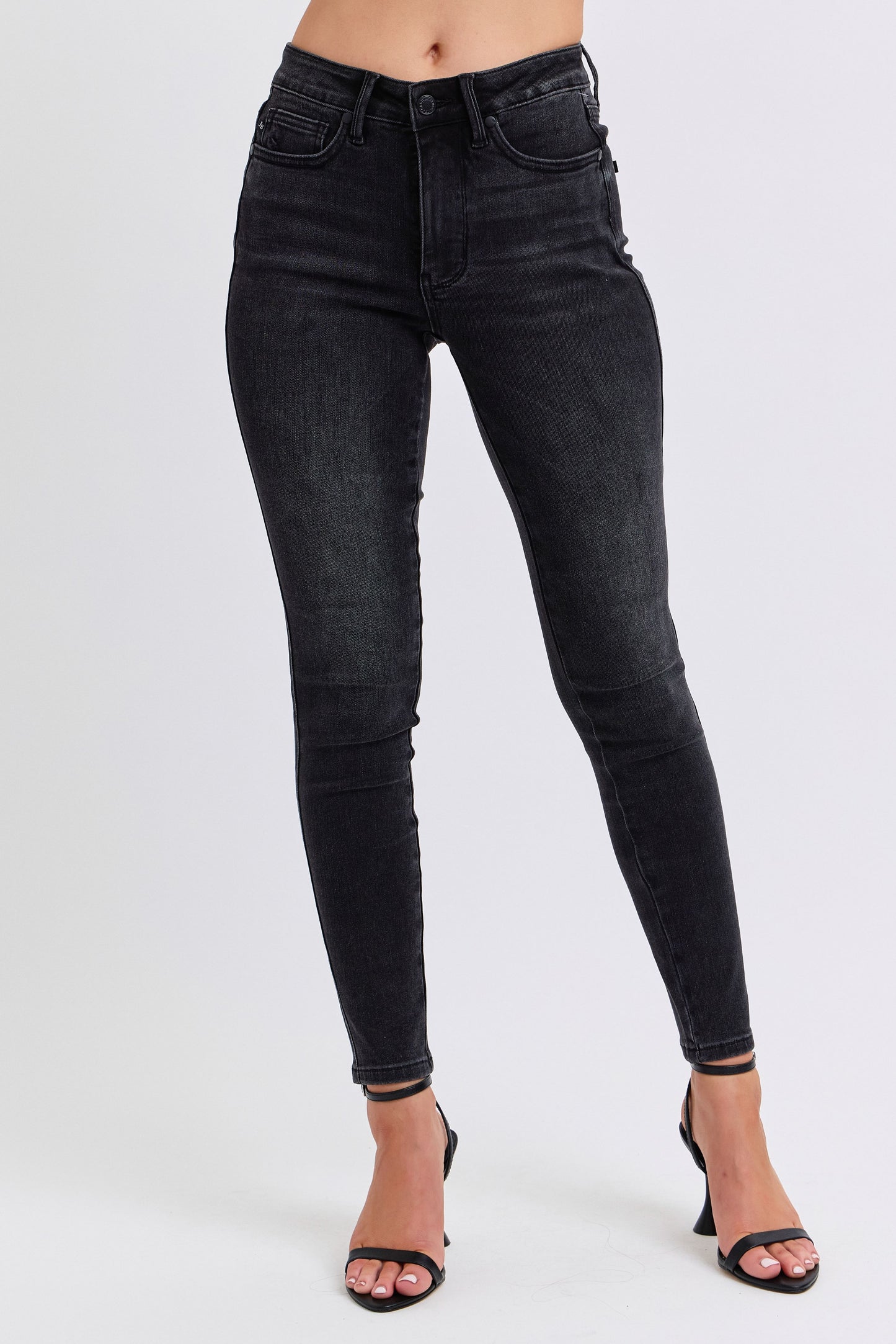 Judy Blue Jeans (NP) - Mid Rise Tummy Control Skinny - black