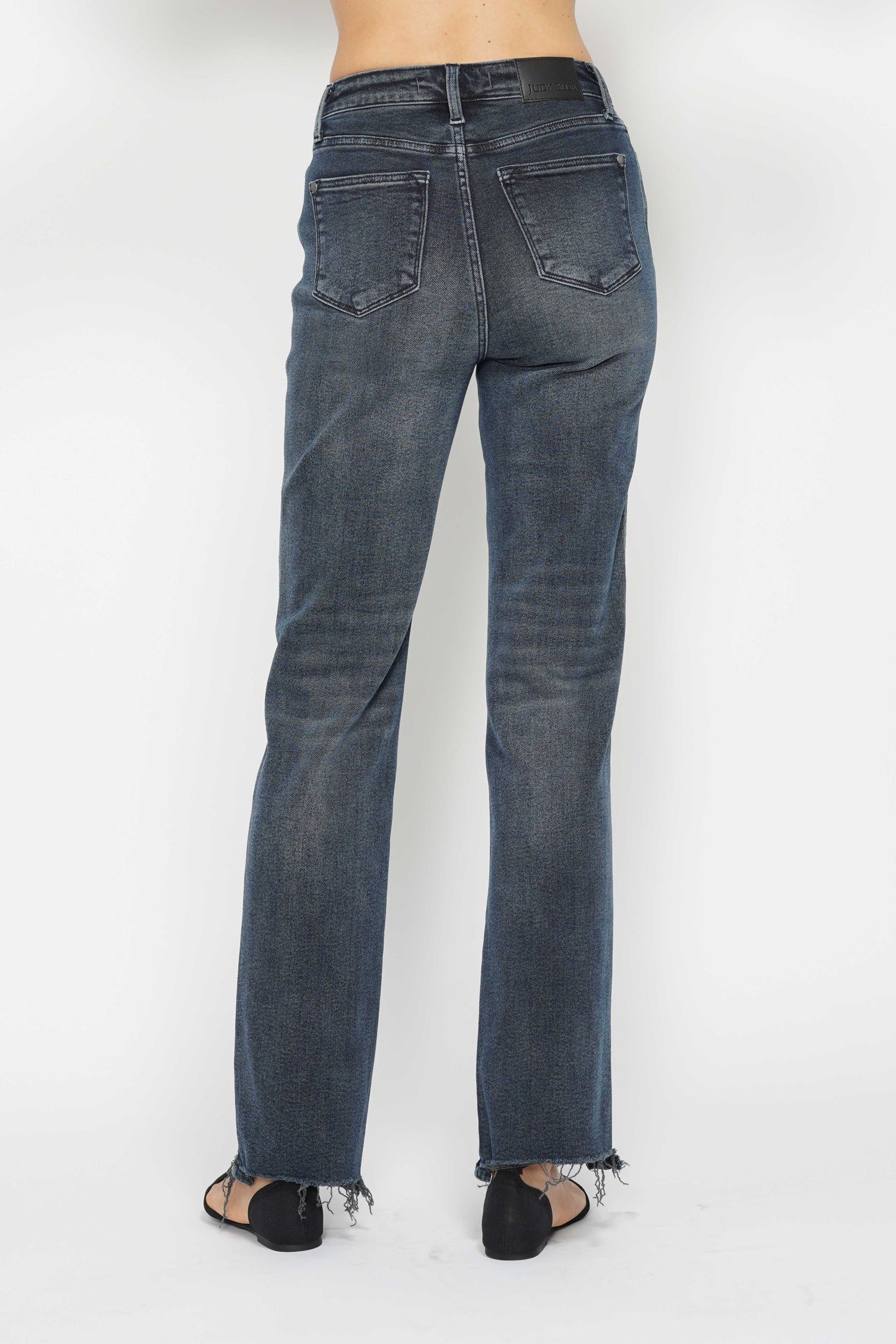 Judy Blue Jeans (NP) - High Rise Button Fly Hem Distressed