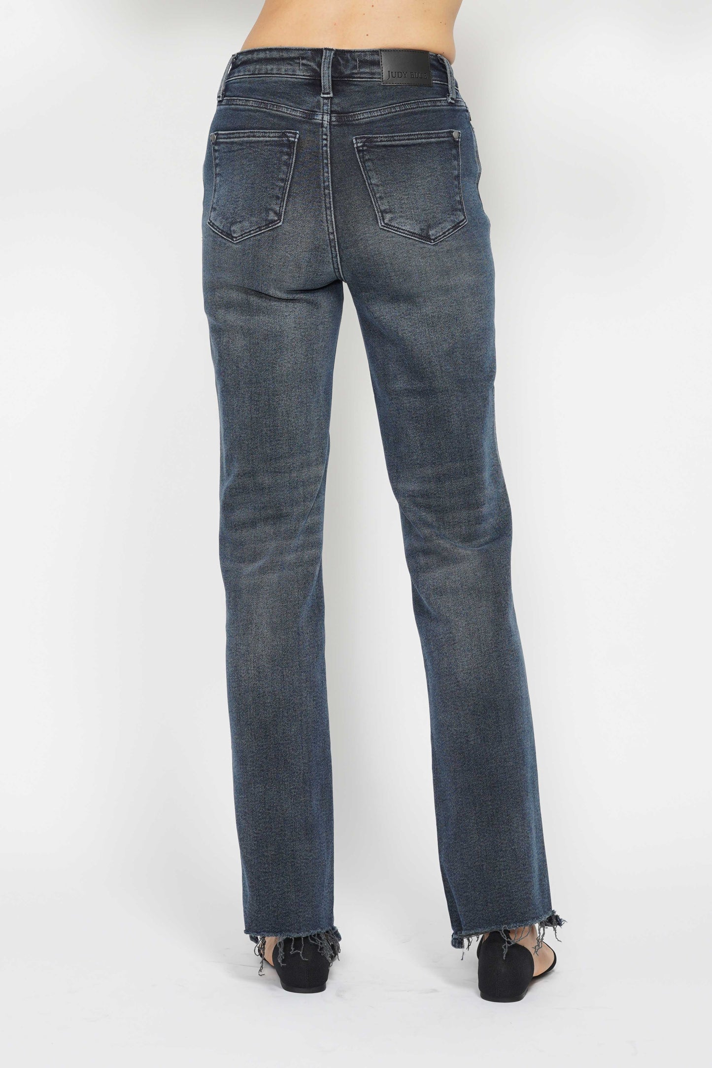 Judy Blue Jeans (NP) - High Rise Button Fly Hem Distressed