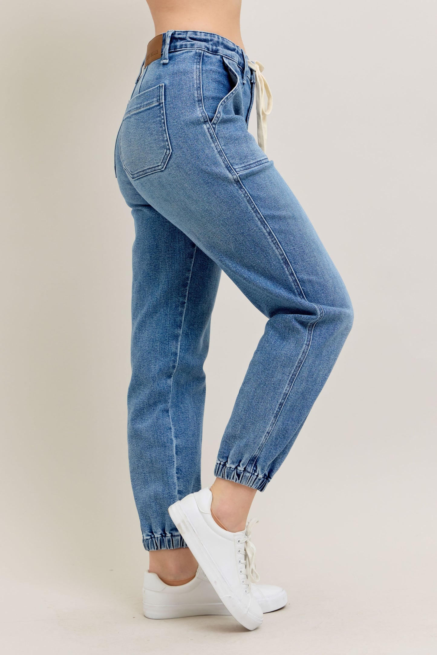 Judy Blue Jeans (NP) - High Waisted Denim Joggers - blue
