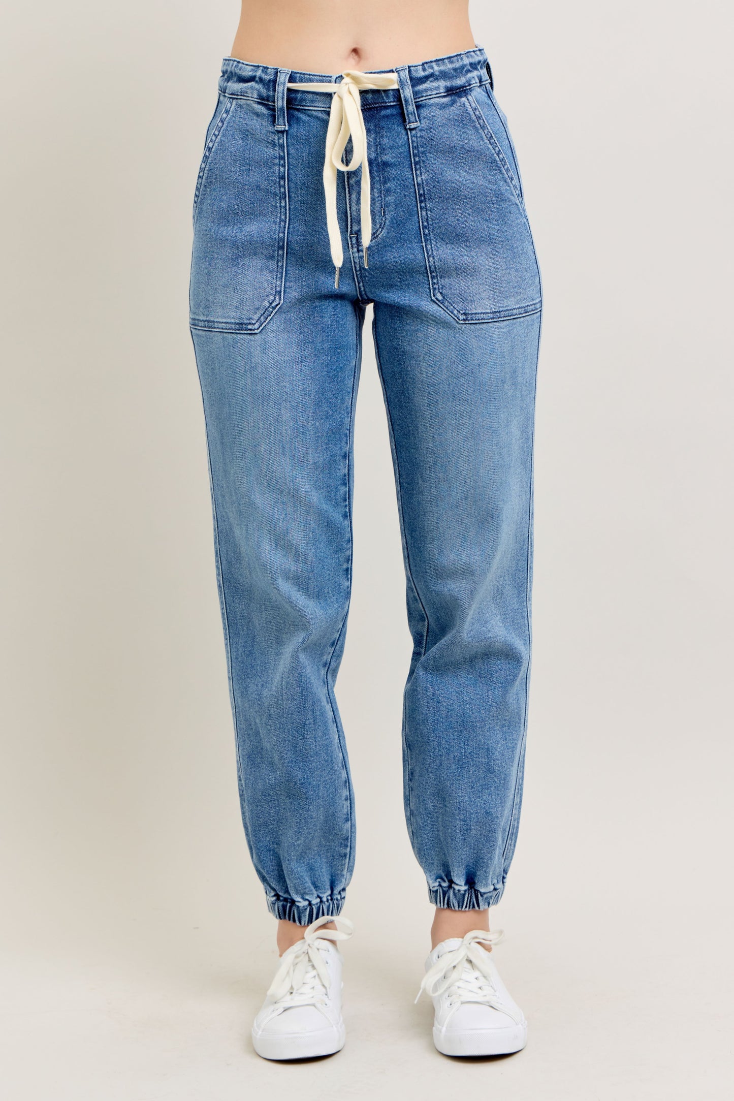 Judy Blue Jeans (NP) - High Waisted Denim Joggers - blue