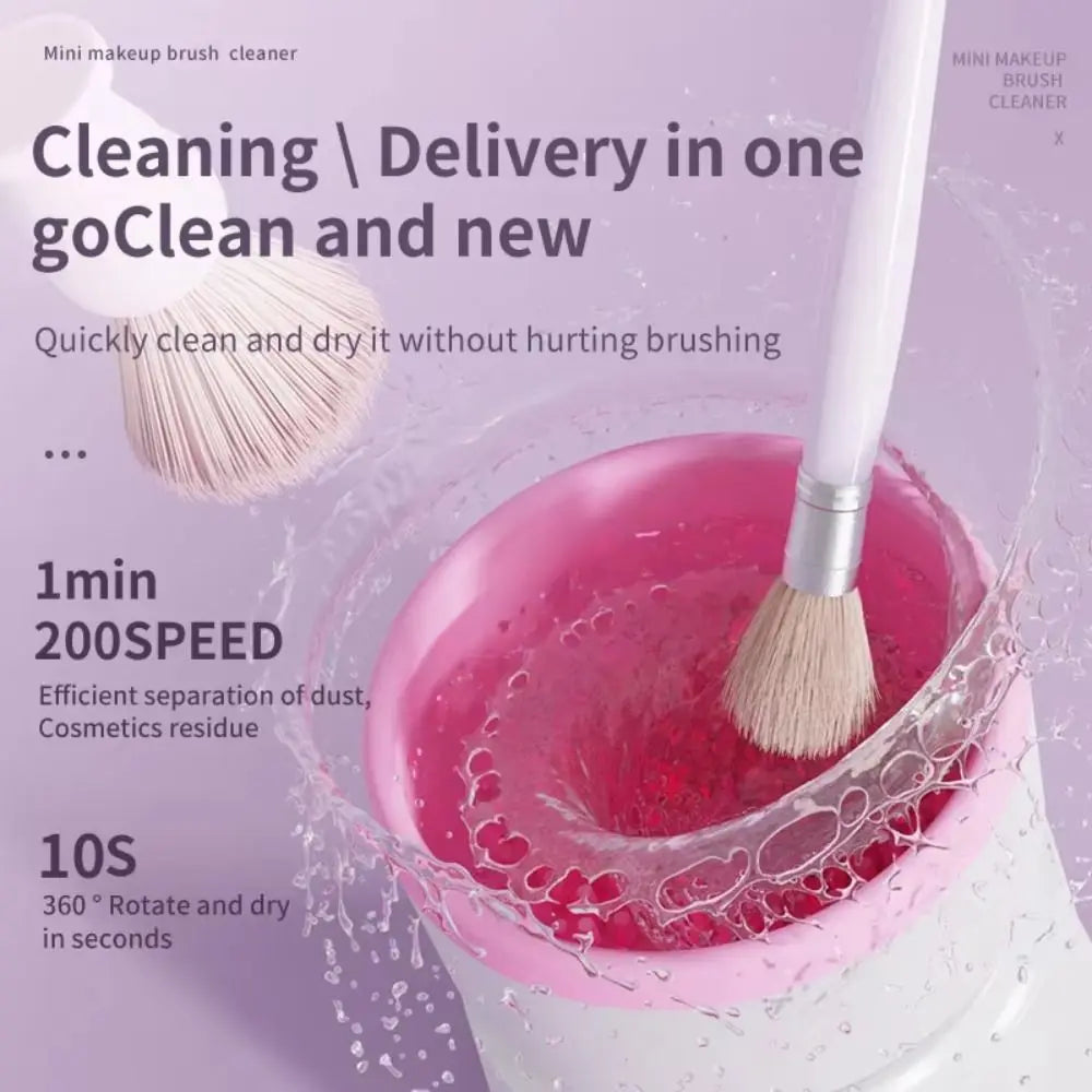 Electric Makeup Brush Cleaner Machine USB Automatic Lazy Cleaning Brush Tool Quick Drying Portable Brush Scrubber Beauty Tool