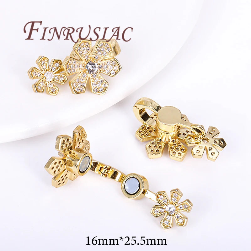 18K Gold Plated Brass Butterfly Clasps For Jewelry,Fasteners For Bracelets,Necklace Clasp Findings,DIY Jewelry Accessories