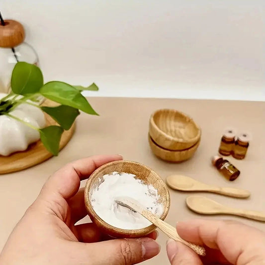 Mini Size Bamboo DIY Face Mask Mixing Bowl With Spoon Aromatherapy Bowl Set Massage Oil Face Care Makeup Tool Kits Accessories