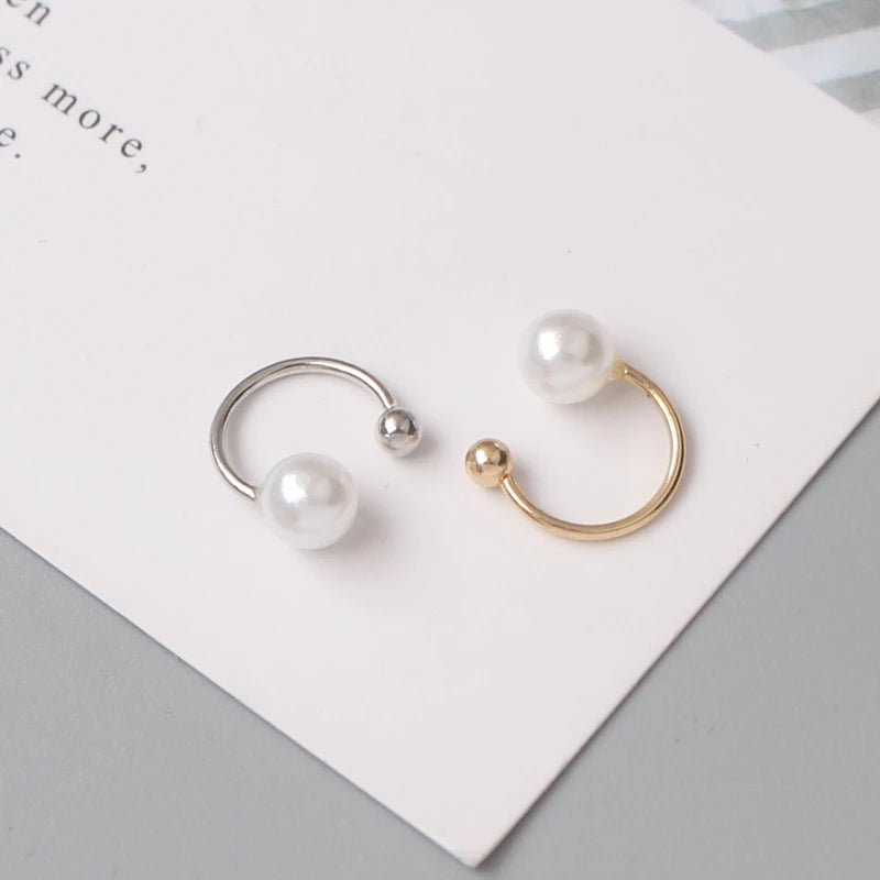 1PC Ear Cuff Clip on Imitation Pearl Earrings Ear Bone Fake Piercing Ear Cuffs For Women Jewelry No Hole Accessorie Girl Gift