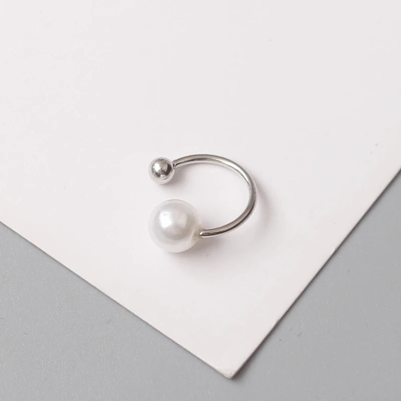 1PC Ear Cuff Clip on Imitation Pearl Earrings Ear Bone Fake Piercing Ear Cuffs For Women Jewelry No Hole Accessorie Girl Gift