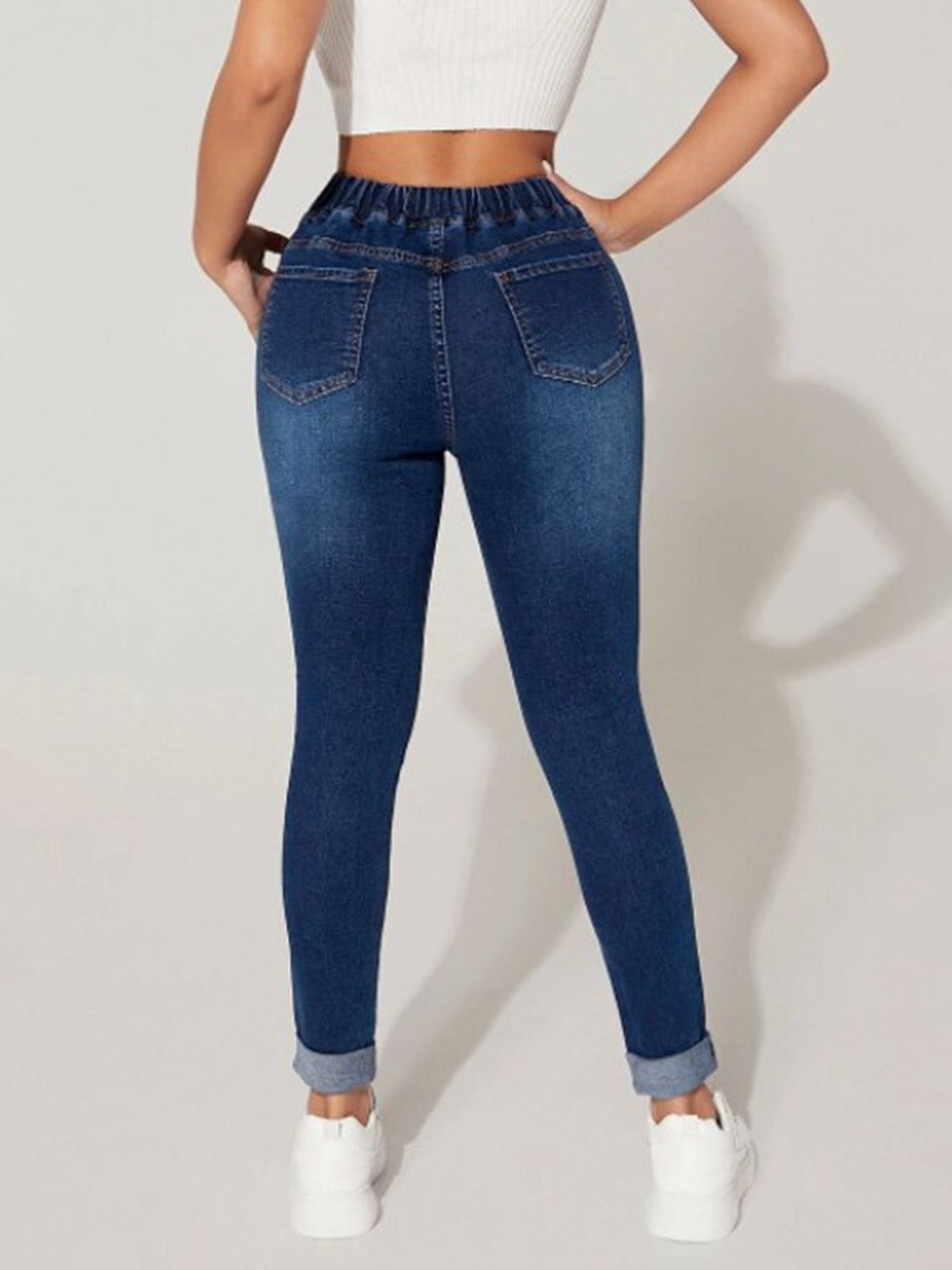 Drawstring Cropped Jeans in Indiana