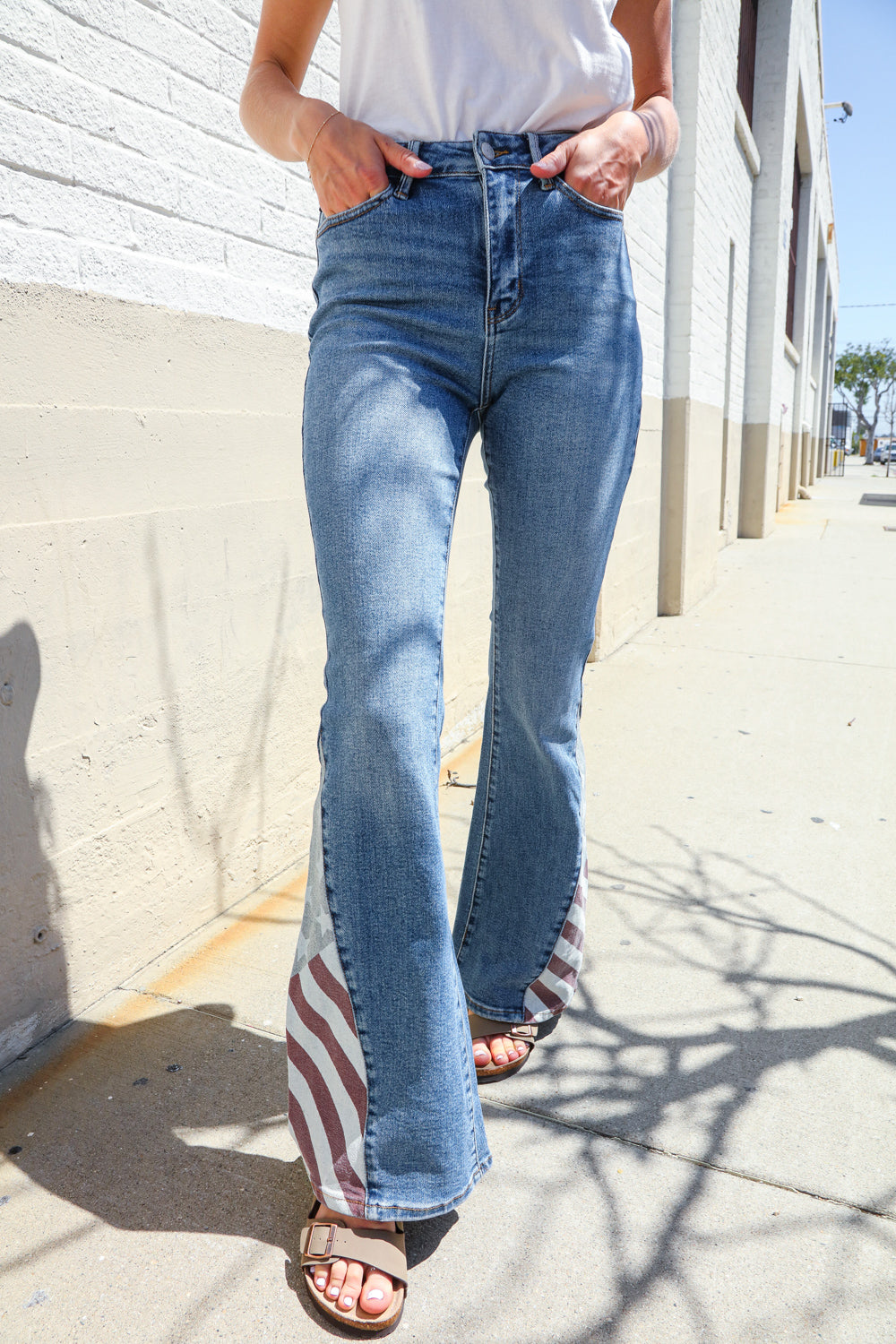 Judy Blue High-Rise Boyfriend Cuffed Hem Star Pocket Jeans