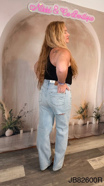 Judy Blue Jeans (NP) - High Waist Destroy & Back Ripped Straight