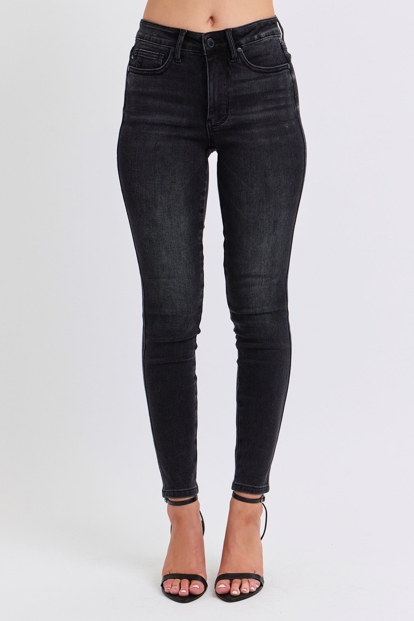 Judy Blue Jeans (NP) - Mid Rise Tummy Control Skinny - black