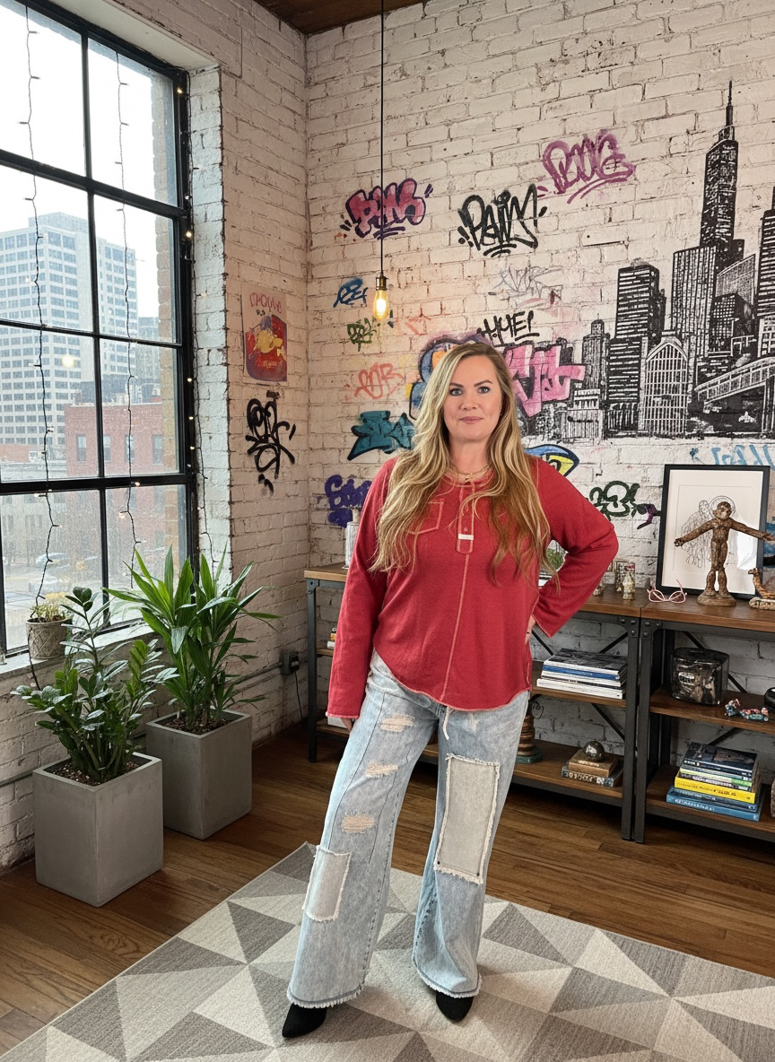 POL (NP) - Boho Pants with Patches