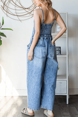 Oli & Hali (NP) - Washed stretch denim overalls - Nikki and Co Boutique