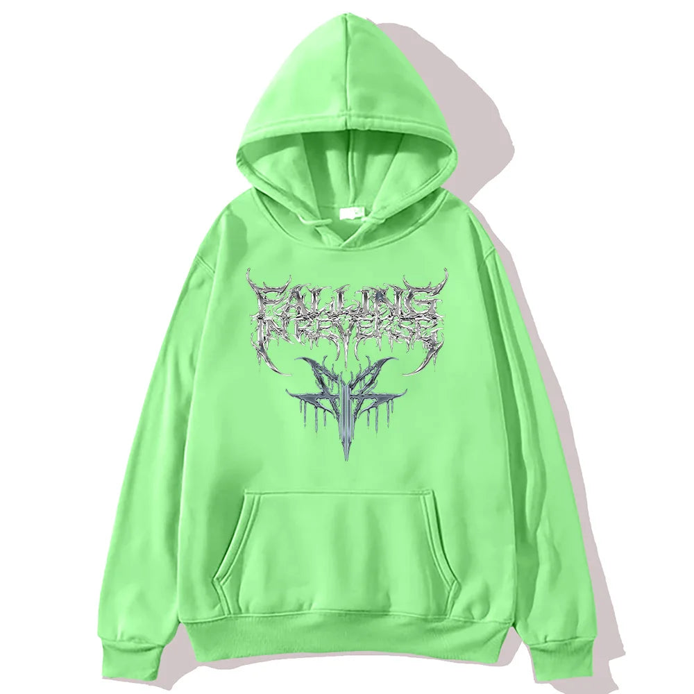 Falling in Reverse 2025 Hoodies Vintage Vintage Hip Hop Versatile Sweatshirts Band Music Fashion Aesthetic Pullovers Unisex Y2K